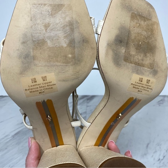 Sam Edelman Kit Natural Leather Heeled Sandal 8 1/2M - Picture 11 of 14
